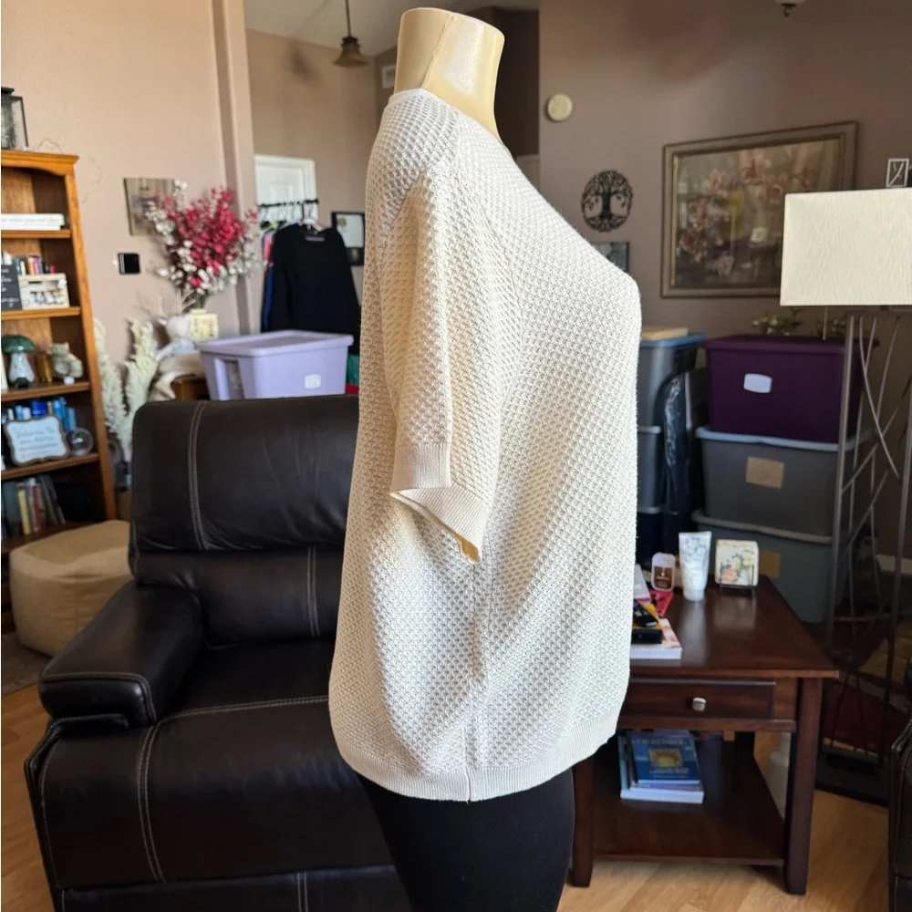 Women's Cream Sweater - Picture 3 of 10